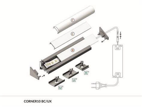 CORNER10 BC UX LED Profile 2000 Anodized Aluminum MASTERLIGHT