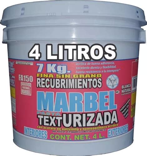 Pasta Texturizada Marca Marbel Fina Sin Grano Blanco Envío gratis