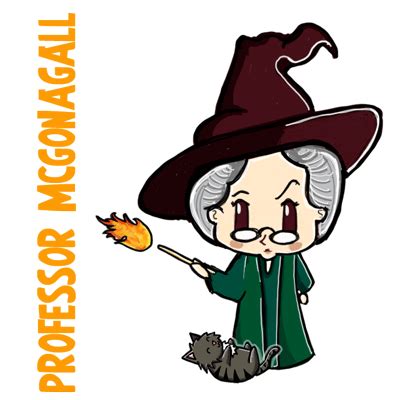 How to Draw a Cute Professor McGonagall Character with Easy Step by ...