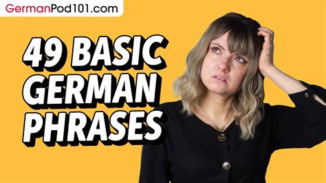 49 Basic German Phrases For ALL Situations To Start As A Beginner YouTube