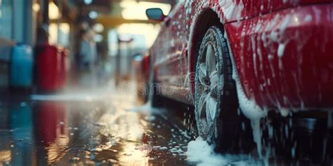 Automobile in Foam, Car Wash Service Concept Stock Photo - Image of ...