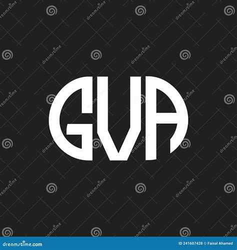 Gva Letter Logo Design On Black Background Gva Creative Initials