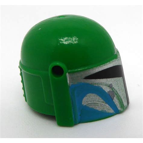 LEGO Green Helmet With Sides Holes With Mandalorian Female Tribe