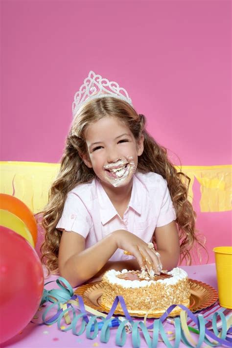 Little Blond Birthday Party Girl Stock Image Image Of Curly Background 16068989