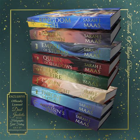 Throne Of Glass Dust Jacket Set Officially Licensed A Touch Of Magic Designs