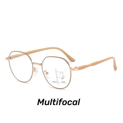 Lunettes de lecture multifocales progressives rondes rétro monture en