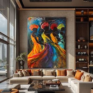 African Wall Art Living Room, African Women Painting on Canvas ...