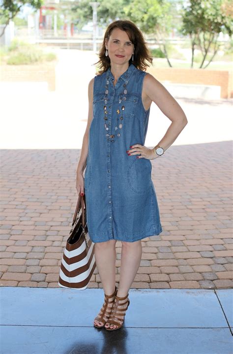 51 Denim Dress Outfit Summer Sleeveless Looks Inspirations