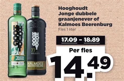 Hooghoudt Jonge Dubbele Graanjenever Of Kalmoes Beerenburg Aanbieding