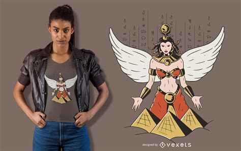 Descarga Vector De Diseño De Camiseta De La Diosa Isis