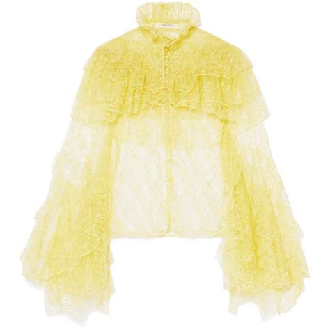 Rodarte Ruffled Lace Blouse 3 560 Liked On Polyvore Featuring Tops