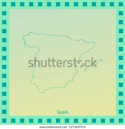 Spain Outline Map Stock Vector (Royalty Free) 1273669414 | Shutterstock