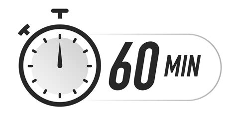 Timer icon 60 minutes vector black color 32048326 Vector Art at Vecteezy