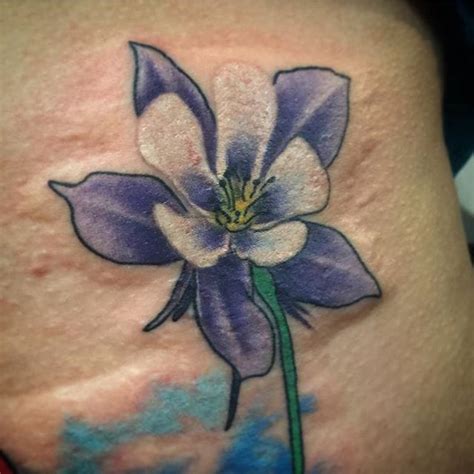 Colorado Columbine Flower Tattoo