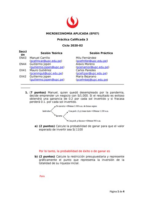 Solucionario Pc Microeconom A Aplicada Ef Pr Ctica