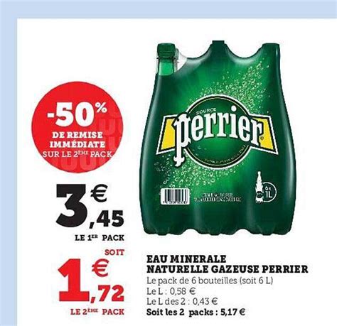 Promo Eau Min Rale Naturelle Gazeuse Perrier Chez U Express Icatalogue Fr