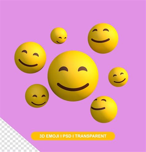 Conjunto De Emoticonos De Sonrisa Feliz D Archivo Psd Premium