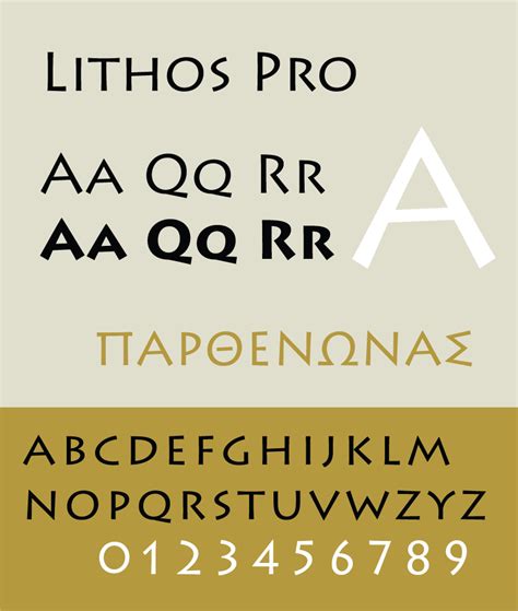 Lithos Pro Bold Font XFonts Pro