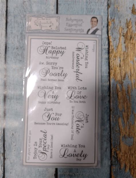 Sentimentally Yours By Phill Martin Dl Clear Stamps Bohemian Essential