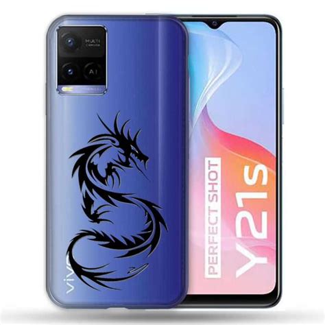 Coque Transparente Vivo Y Y S Y S Dragon Noir