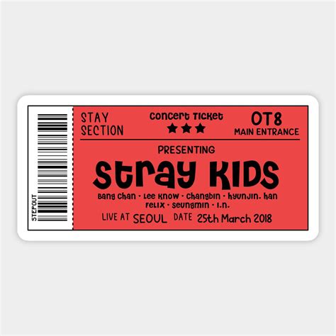 Stray kids concert ticket sticker stray kids – Artofit