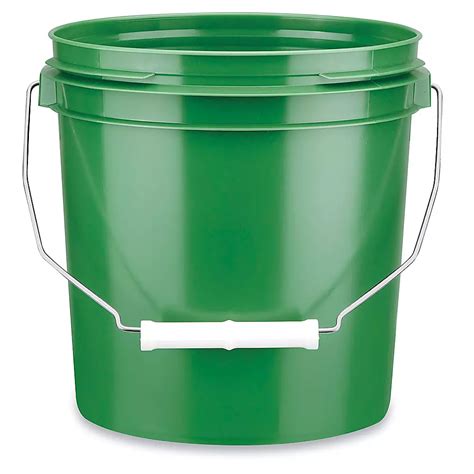 Plastic Pail 1 Gallon Green S 17941g Uline