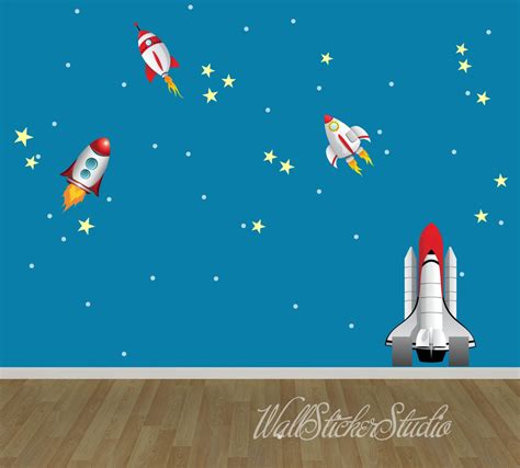 Rockets Wall Decals Rocket Space Wall Decal By Wallstickerstudio