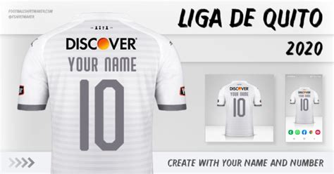 Liga de Quito 2020 jersey. Create jersey with your name and number.