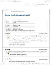 Review Test Submission Quiz Qnt Tev Pdf Review