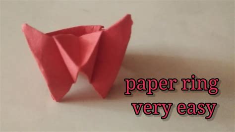 How To Make Paper Butterfly Ring Origami Paper Ring Diy Easy Paper