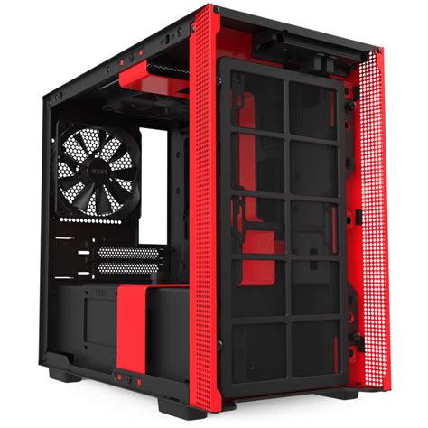 Carcasa Nxzt H Mini Itx Tower Fara Sursa Itx Black Red Emag Ro