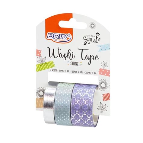 Fita Washi Tape Adesiva Shine Lil S Mm X Mm X Mm X M Unid