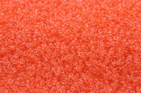 80 Salmon Transparent Price Per Gram Czech Made Bead Trimming