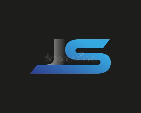 Initial Letter Js Logotype Company Name Colored Blue And Silver Swoosh