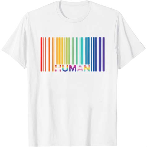 Womens Human Barcode Flag Lgbt Gay Pride Month Transgender T Shirt White Medium Walmart