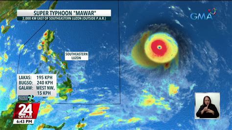 Super Typhoon Mawar Posibleng Pumasok Sa Par Bukas Ng Gabi O Sabado