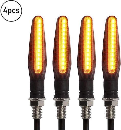 SFONIA 4pcs Intermitentes Moto 12 LED Indicadores FlechaLuces de Señal