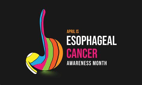 April Is Esophageal Cancer Awareness Month Template For Background