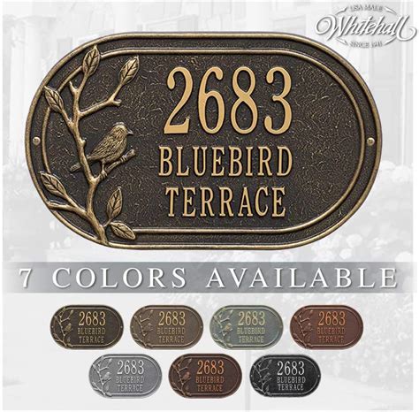 Amazon Whitehall Personalized Cast Metal Address Plaque