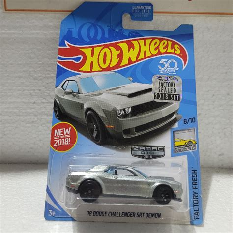 Jual Hot Wheels Dodge Challenger SRT Demon Factory Sealed Hot Wheels Zamac Dodge