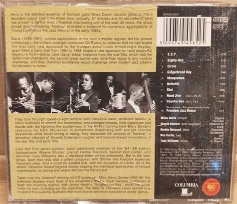 Miles Davis The Best Of Miles Davis Quintet 1965 68 1999 Cd 2el