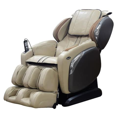 Titan Osaki 4000 Series Ivory Faux Leather Reclining 2d Massage Chair With Zero Gravity Foot