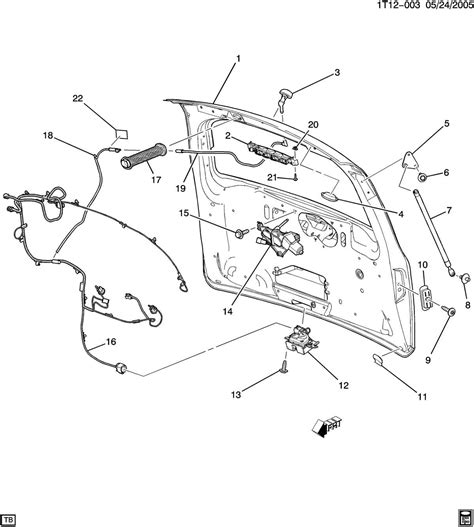 Exploring Chevrolet's Liftgate Rear Body Parts Diagram