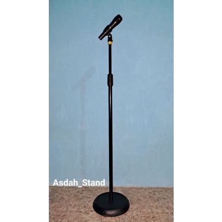 Jual Stand Microphone Tinggi Kaki Bulat Matrial Besi Holder Mic