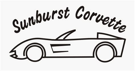 Corvette Clipart Transparent Line Art Transparent Cartoon Free