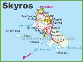 Skyros Maps | Greece | Maps of Skyros Island