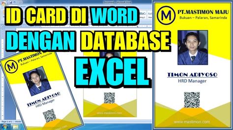 Cara Membuat Id Card Di Ms Word Beserta Contoh Id Card Mulai Untuk