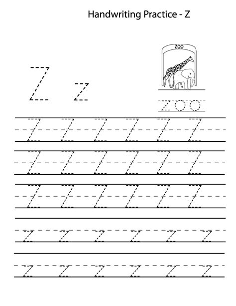 Letter Z Tracing Worksheets Tracing Worksheets