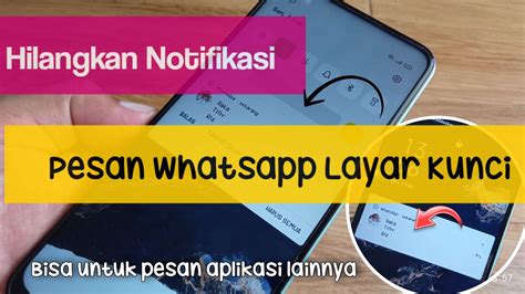 Cara Menghilangkan Notifikasi Pesan WhatsApp Di Layar Kunci HP Oppo A33