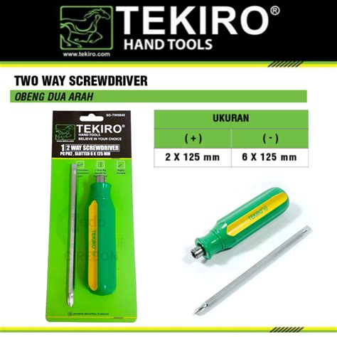 Jual TEKIRO Obeng 2 Way Obeng Bolak Balik Two Way Screwdriver Obeng Min